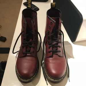Maroon Dr. Martens 1460